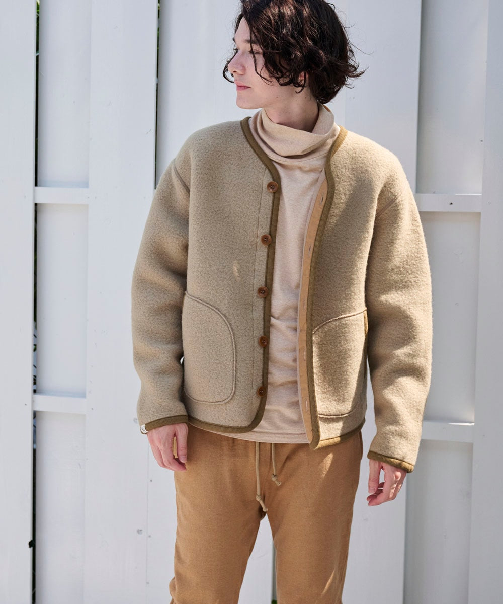 WOOLナッピングジャケット【ナッピング表起毛裏毛】