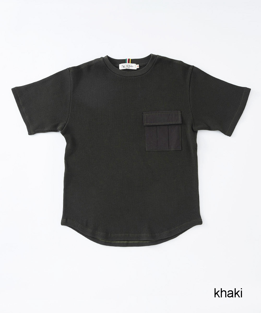 ワッフル半袖Tシャツ【コットン100%】