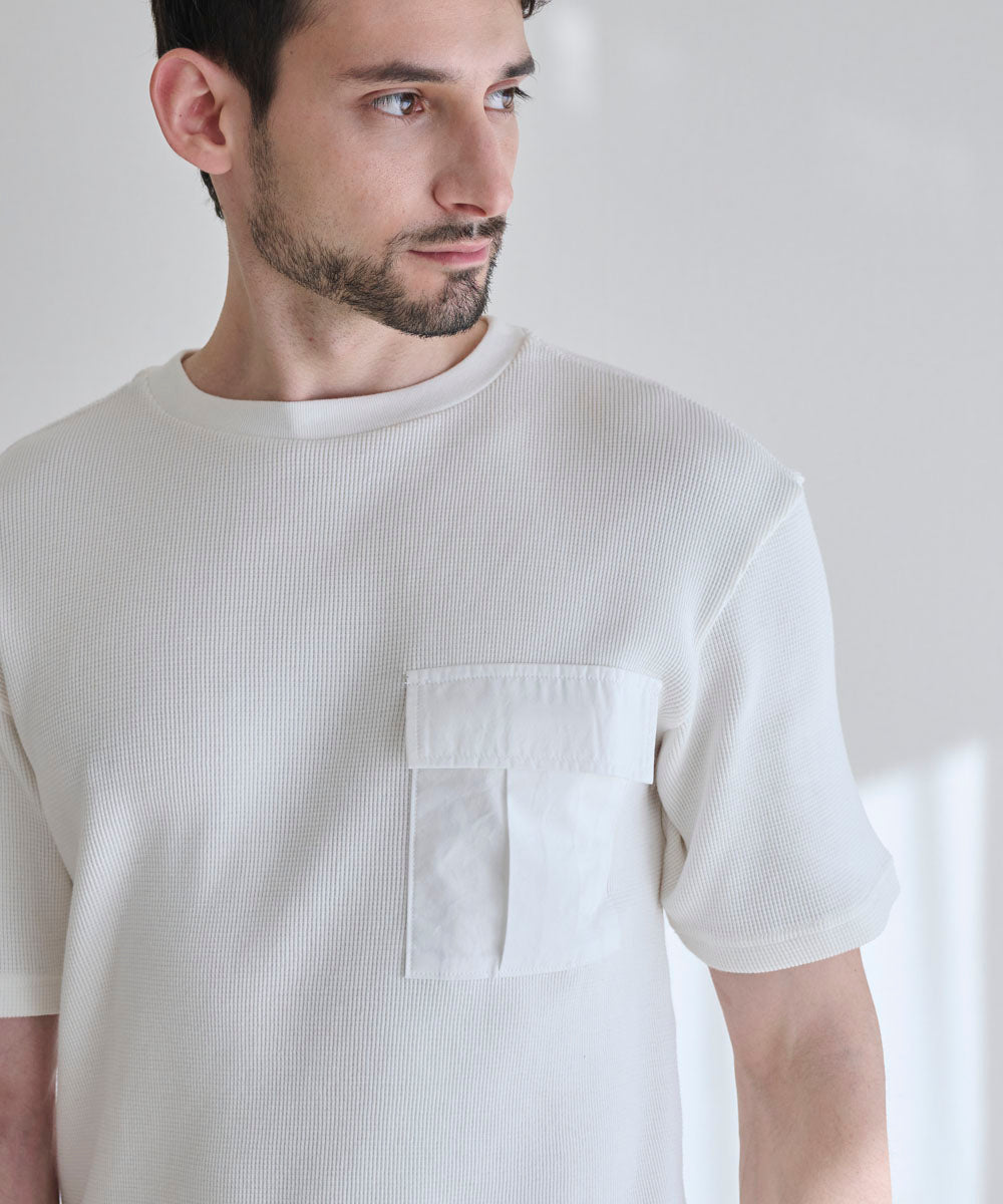 ワッフル半袖Tシャツ【コットン100%】