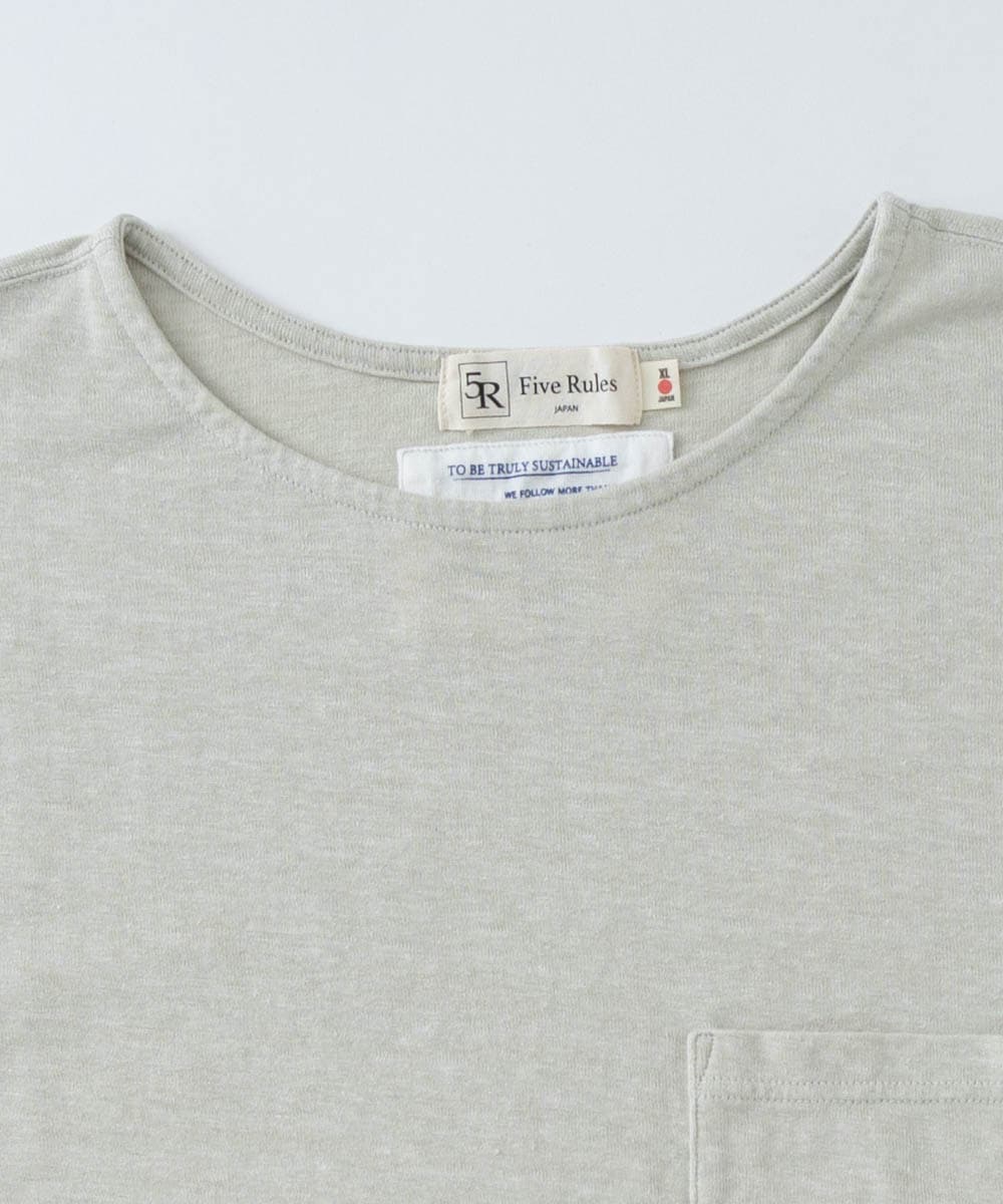 ヘンプ吊り編み半袖Tシャツ【ヘンプ58%コットン42%】
