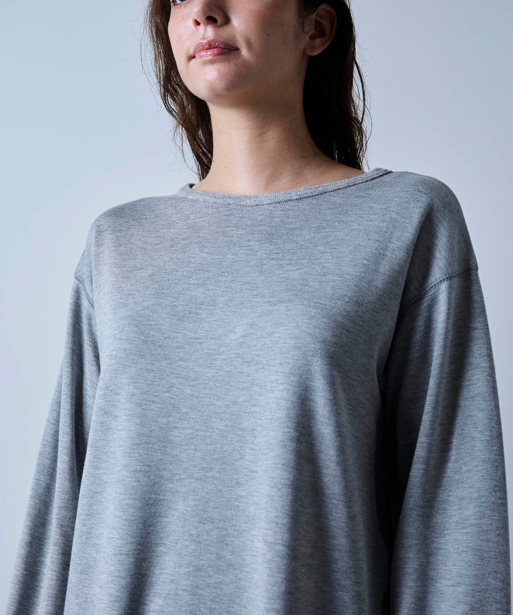モイストチュニック丈長袖Tシャツ【ポンチ】