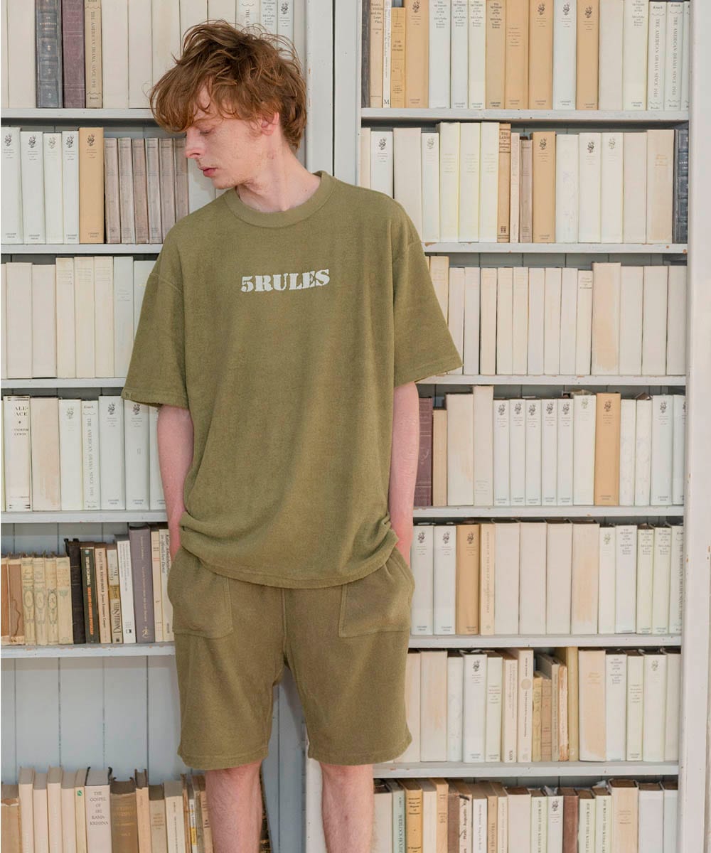 両面パイル半袖Tシャツ【コットン76%リネン24%】