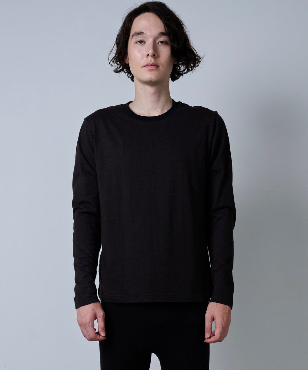 モイスト 吊り天竺裏微起毛 長袖Tシャツ【吊り編み天竺】【メンズ】