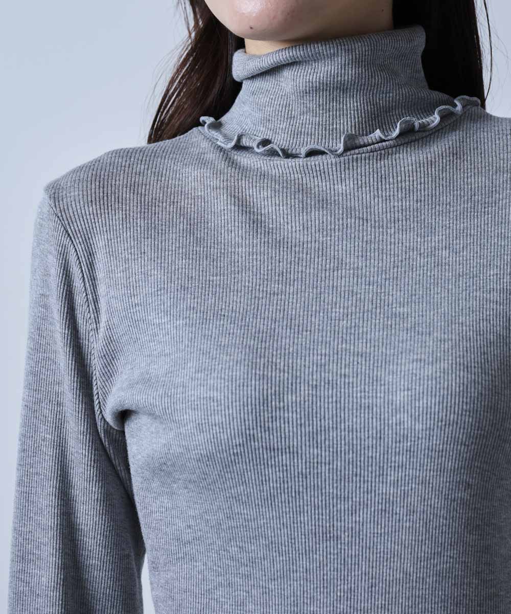 モイストタートルネック長袖Tシャツ【テレコ】