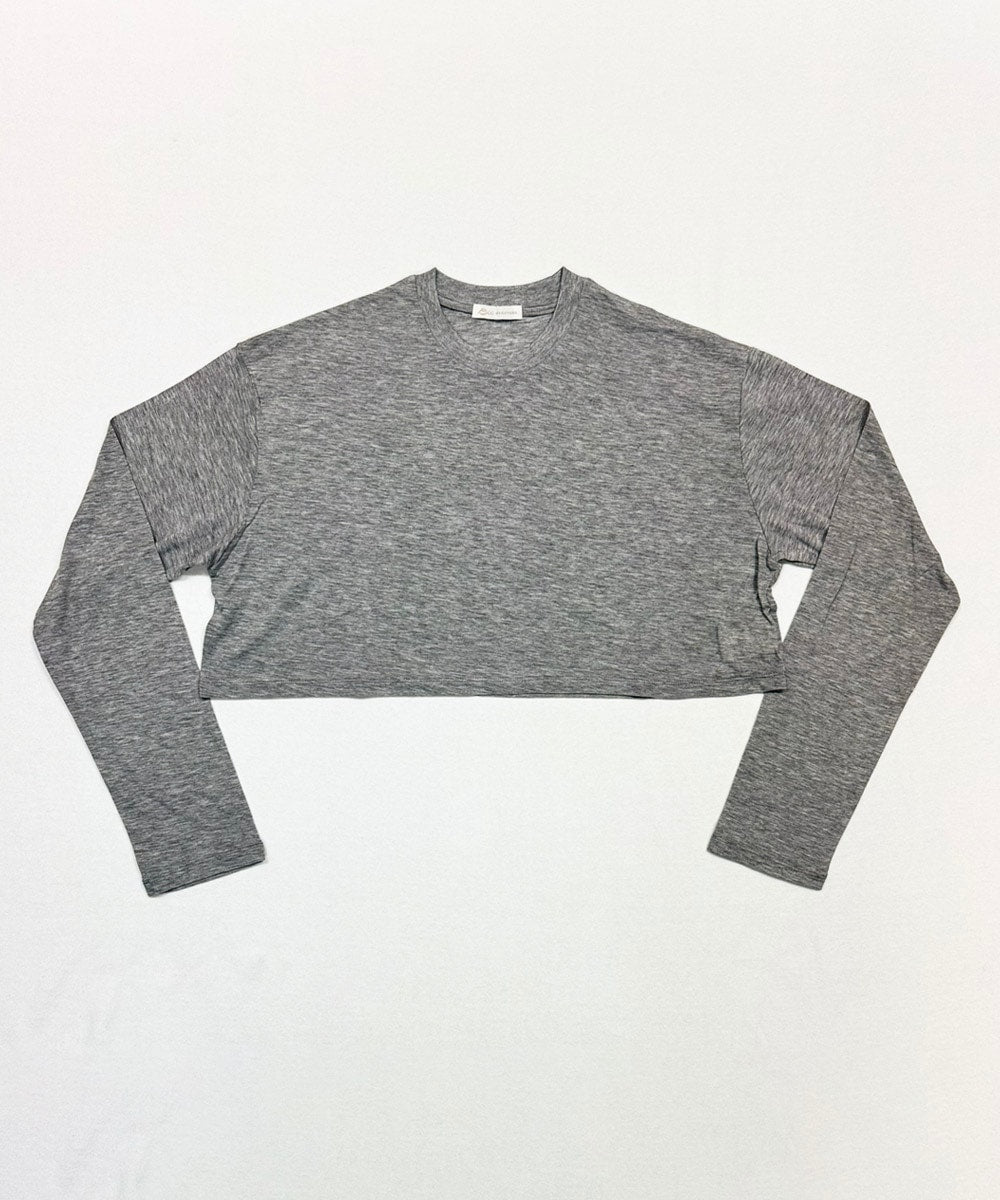 モイストショート丈長袖Tシャツ【天竺】