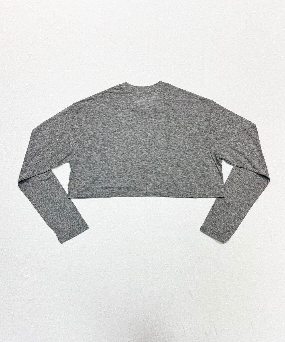 モイストショート丈長袖Tシャツ【天竺】