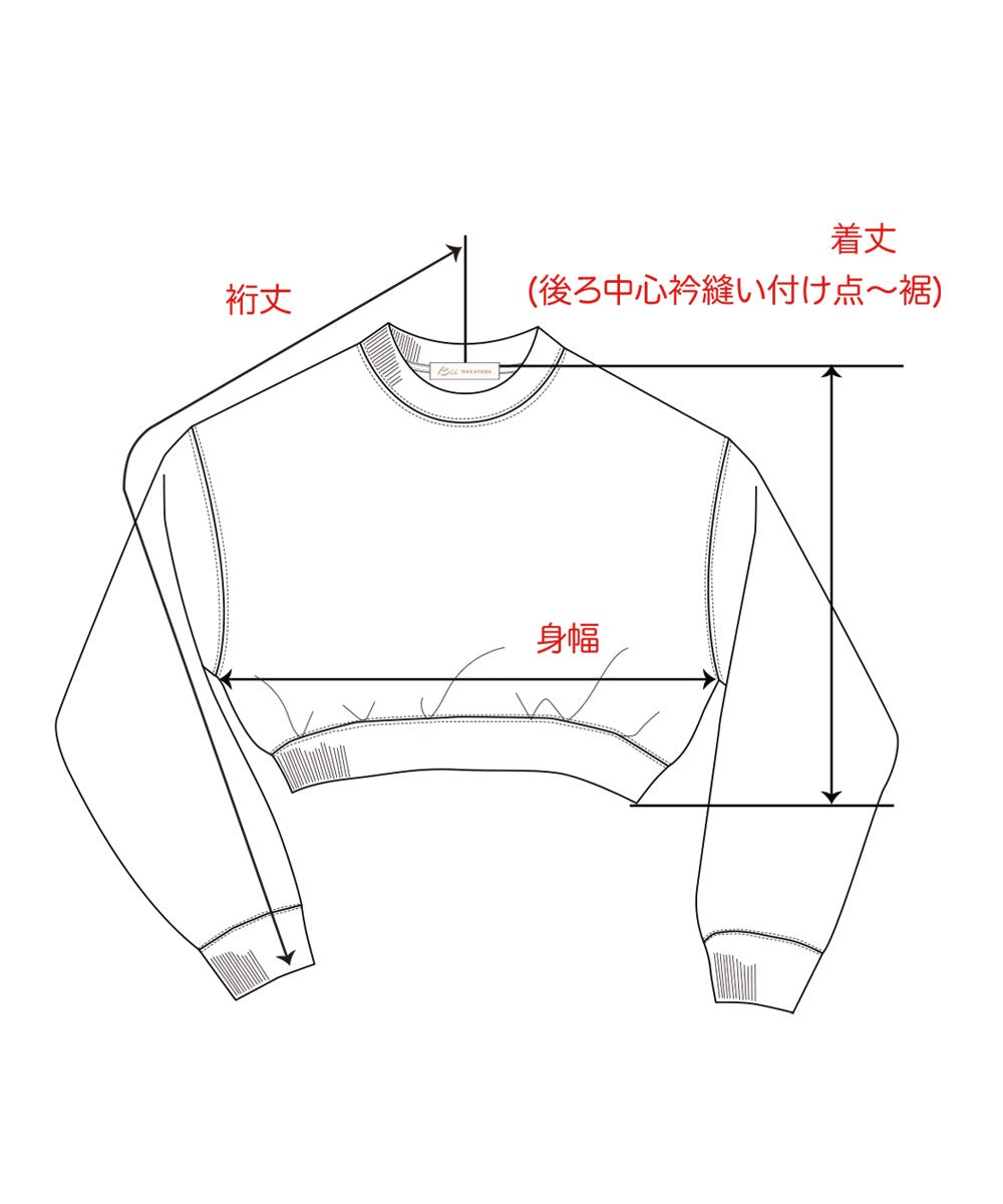 モイストショート丈スウェット【表アルパカ裏毛】