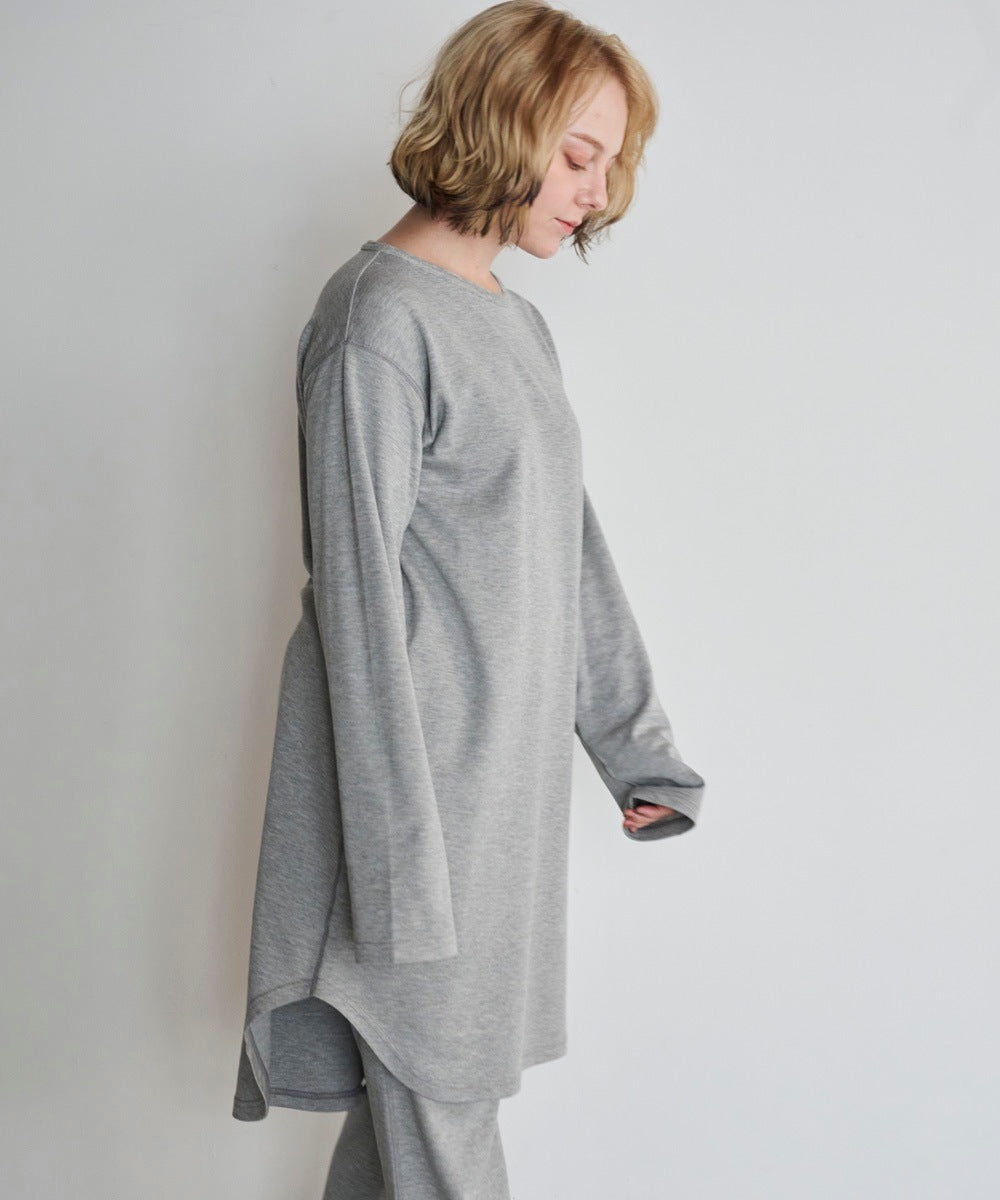 モイストチュニック丈長袖Tシャツ【ポンチ】