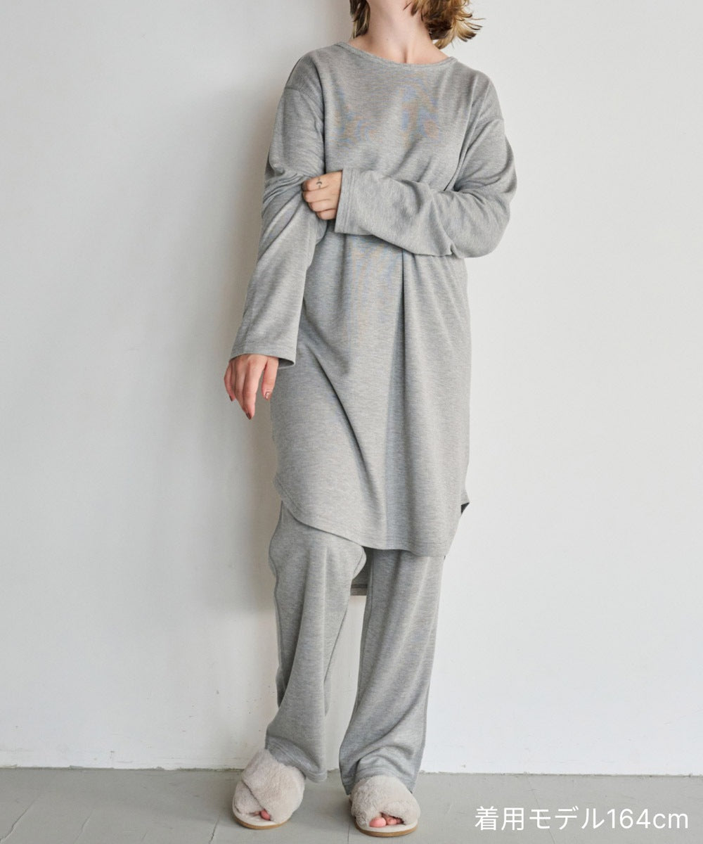 モイストチュニック丈長袖Tシャツ【ポンチ】