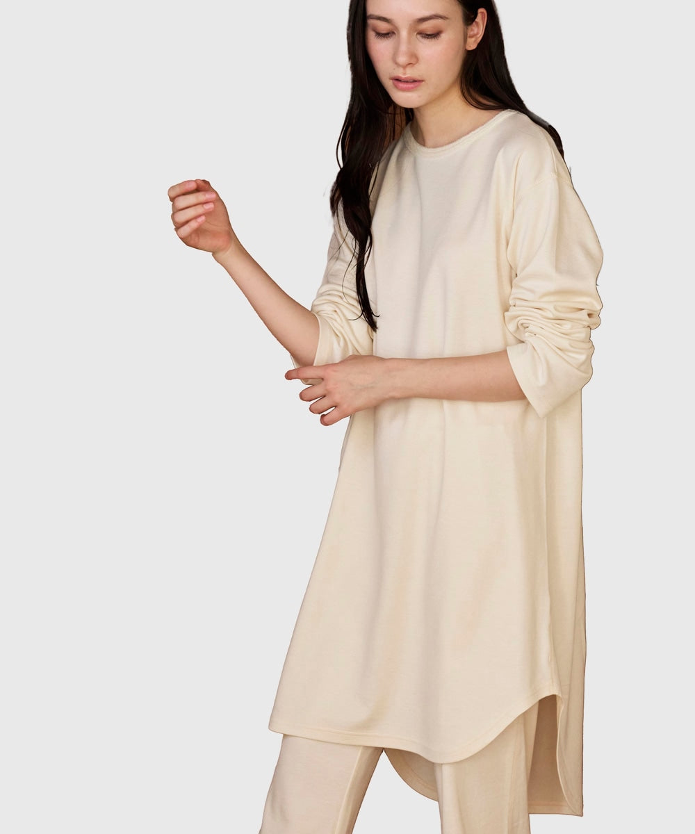 モイストチュニック丈長袖Tシャツ【ポンチ】