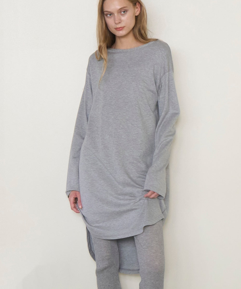 モイストチュニック丈長袖Tシャツ【ポンチ】