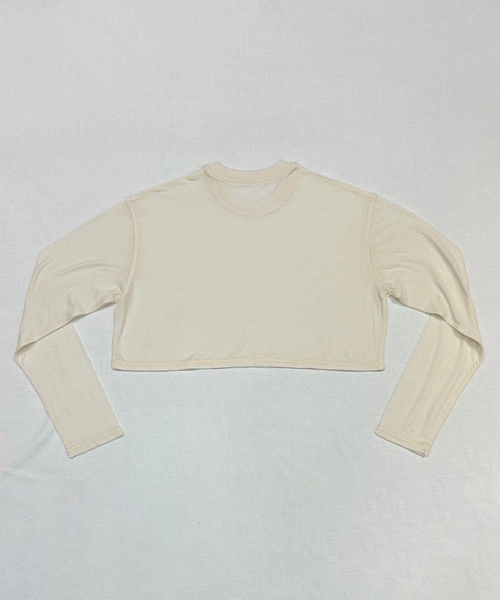 モイストショート丈長袖Tシャツ【天竺】