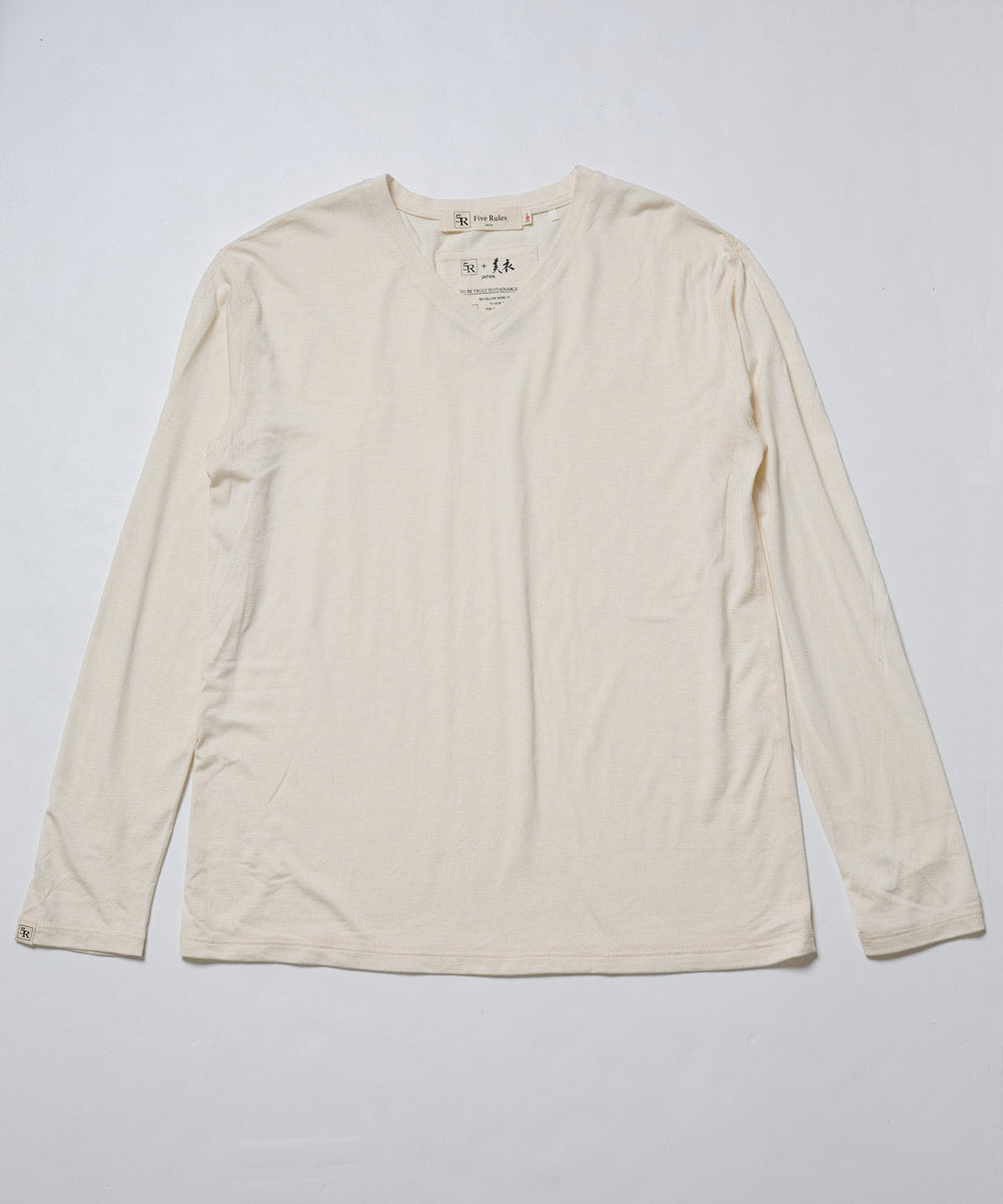 モイスト 重ねVネックTシャツ【天竺】【メンズ】