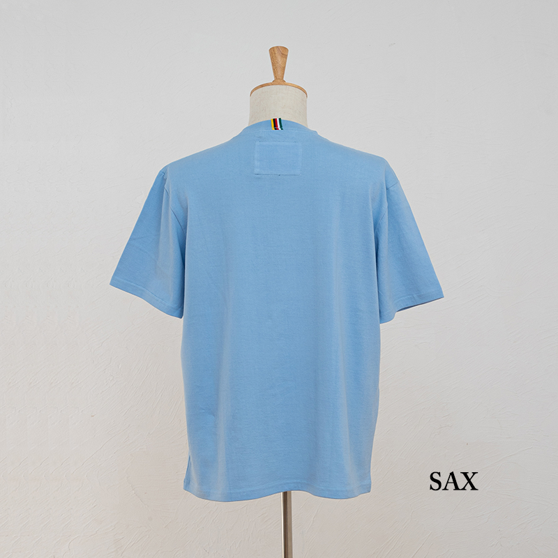 吊編み半袖Tシャツ(FiveRules刺繍)【コットン100%】