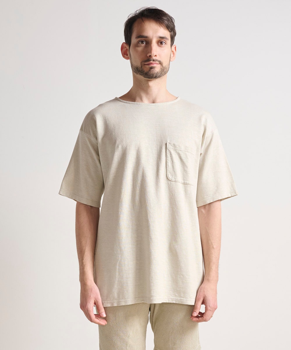 ヘンプ吊り編み半袖Tシャツ【ヘンプ58%コットン42%】