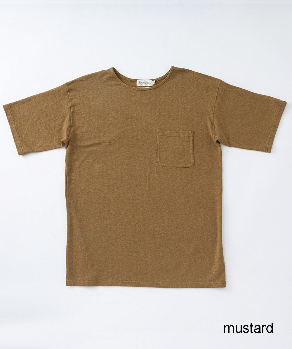ヘンプ吊り編み半袖Tシャツ【ヘンプ58%コットン42%】