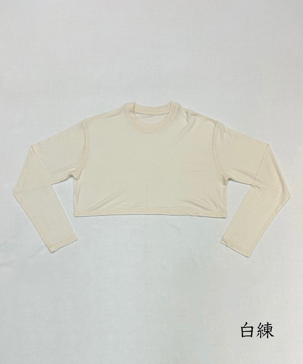 モイストショート丈長袖Tシャツ【天竺】