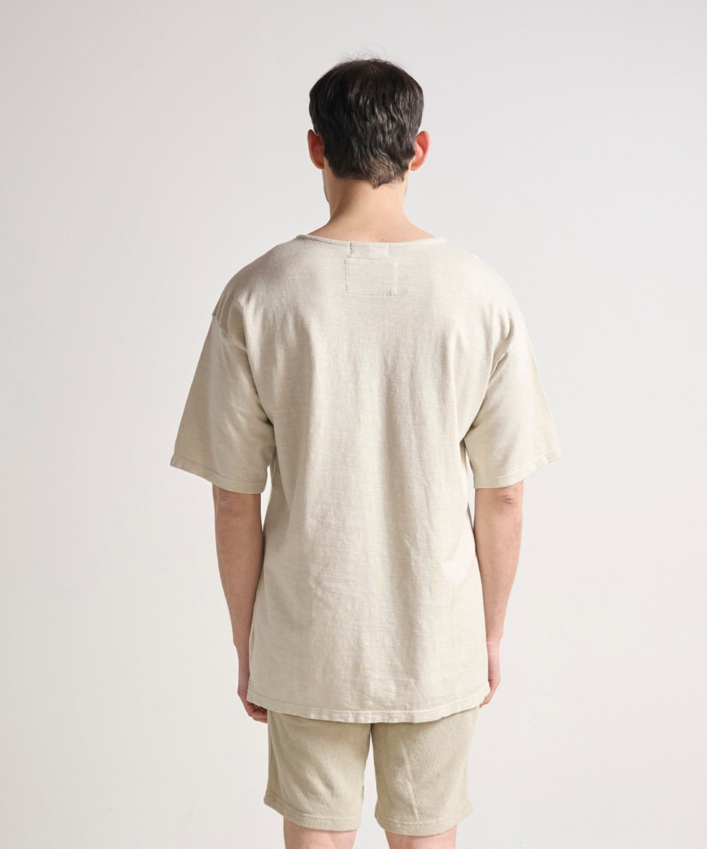 ヘンプ吊り編み半袖Tシャツ【ヘンプ58%コットン42%】